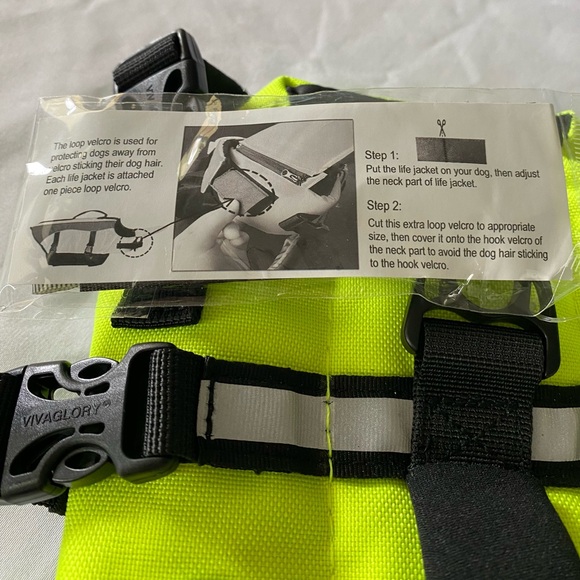 Dog Life Jacket Flotation/Reflective Flotation. Size XXS. Secure Fasteners NWT - Picture 6 of 11